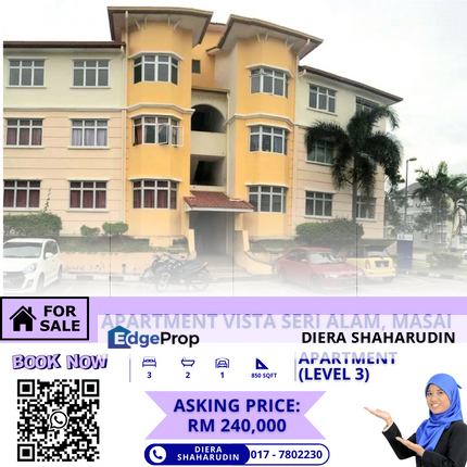 (NON BUMI LOT) APARTMENT VISTA SERI ALAM, Johor, Masai