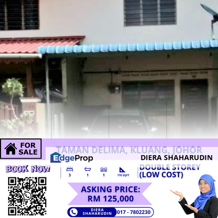 (LOW COST) DOUBLE STOREY TAMAN DELIMA, KLUANG, Johor, Kluang