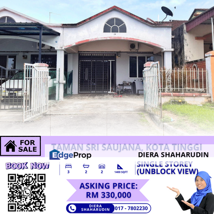 (UNBLOCK VIEW) TAMAN SRI SAUJANA, KOTA TINGGI, Johor, Kota Tinggi