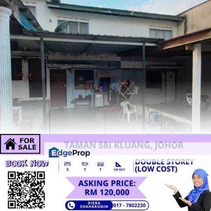 (LOW COST) DOUBLE STOREY AT TAMAN SRI KLUANG, Johor, Kluang