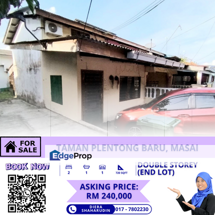 (END LOT) TAMAN PLENTONG BARU, MASAI, JOHOR, Johor, Plentong