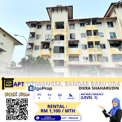 APARTMENT TITIWANGSA BANDAR BARU UDA, JB, Johor, Johor Bahru