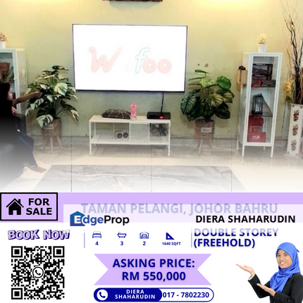 (FREEHOLD) JLN HIJAU MUDA, TAMAN PELANGI, JB, Johor, Johor Bahru