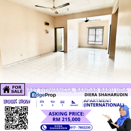 (INTERNATIONAL LOT) APT TITIWANGSA,BANDAR BARU UDA, Johor, Johor Bahru