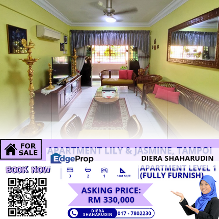 (FULLY FURNISH) APARTMENT LILY & JASMINE, TAMPOI, Johor, Tampoi