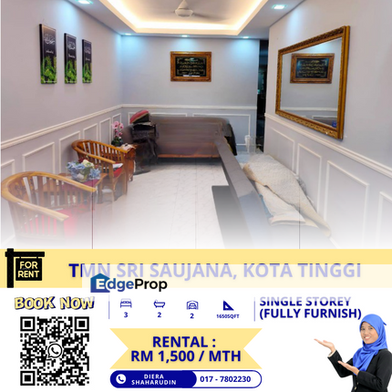 (FULLY FURNISH) TAMAN SRI SAUJANA, KOTA TINGGI, Johor, Kota Tinggi