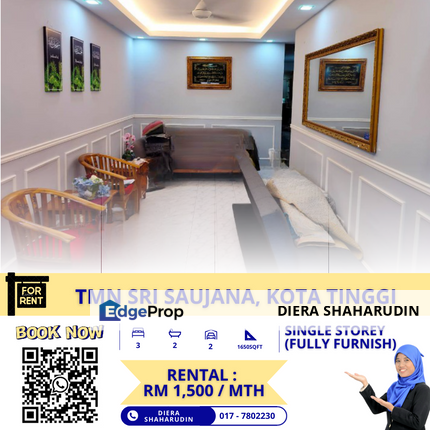 (FULLY FURNISH) TAMAN SRI SAUJANA, KOTA TINGGI, Johor, Kota Tinggi