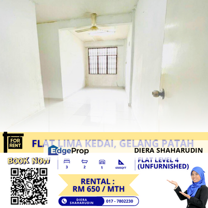 (LEVEL 4) FLAT PERUMAHAN LIMA KEDAI, GELANG PATAH, Johor, Skudai