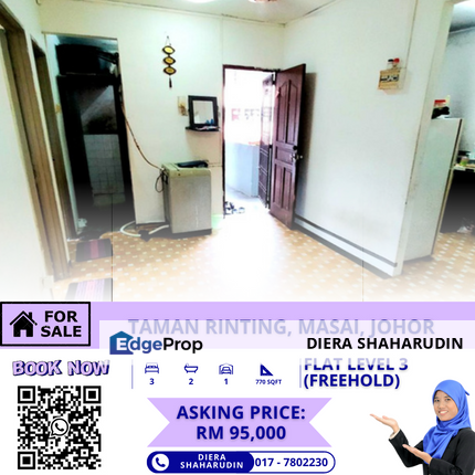 (BELOW MV!) FLAT JALAN BALAU, TAMAN RINTING, MASAI, Johor, Masai