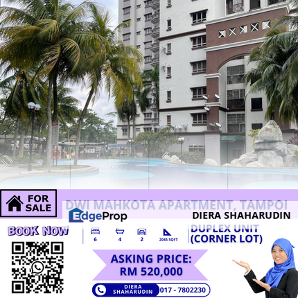 (DUPLEX UNIT) DWI MAHKOTA CONDOMINIUM, TAMPOI, Johor, Johor Bahru