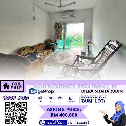 THE TWIN RESIDENCE APARTMENT, TAMPOI, JOHOR, Johor, Tampoi