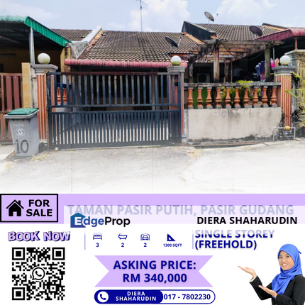 (FREEHOLD) JLN CANGGUNG, TAMAN PASIR PUTIH, PG, Johor, Pasir Gudang