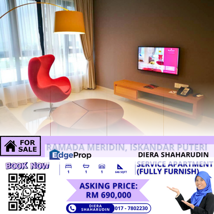 (FULLY FURNISH) RAMADA MERIDIN, ISKANDAR PUTERI, Johor, Nusajaya