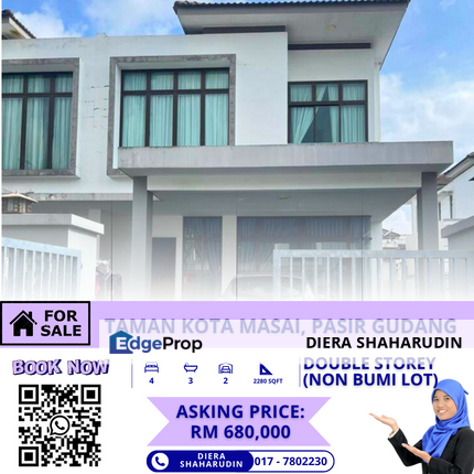 (NON BUMI) CHERRYWOOD TAMAN KOTA MASAI, Johor, Pasir Gudang