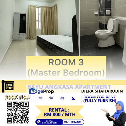 (ROOM FOR RENT) BAYU ANGKASA APT, GELANG PATAH, Johor, Gelang Patah