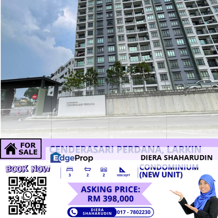 (BELOW MV) CONDOMINIUM CENDERASARI, LARKIN, Johor, Johor Bahru
