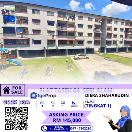 (LOW FLOOR) FLAT TASEK 64, BANDAR SERI ALAM, Johor, Masai