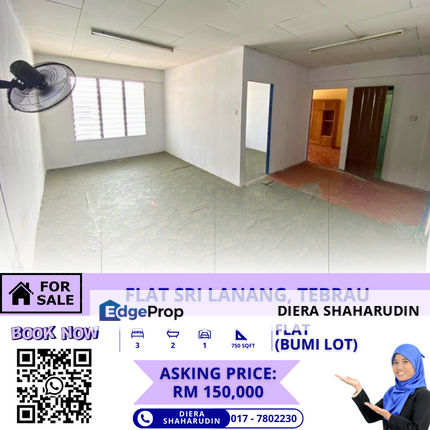 (NEAR IKEA) FLAT SRI LANANG, TEBRAU, JOHOR, Johor, Johor Bahru