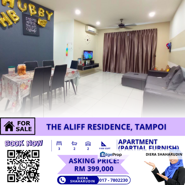 (WITH FURNITURE) THE ALIFF RESIDENCE, TAMPOI, Johor, Johor Bahru