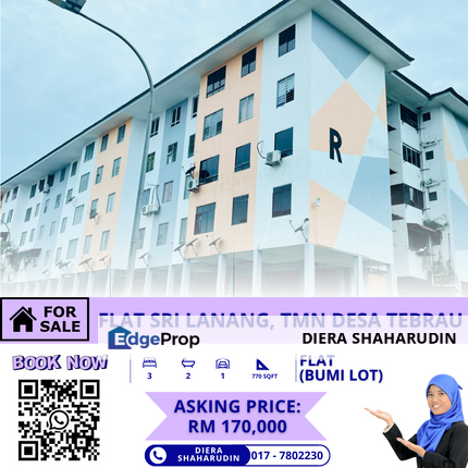 (HOT LOCATION) FLAT SRI LANANG, TAMAN DESA TEBRAU, Johor, Johor Bahru
