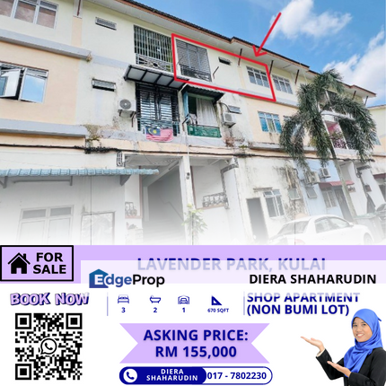 (NON BUMI LOT) LAVENDER PARK SHOP APARTMENT, TAMAN PUTRI, KULAI, JOHOR, Johor, Kulai