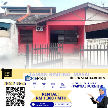 (SINGLE STOREY) JLN ARA, TAMAN RINTING, MASAI, JHR, Johor, Masai