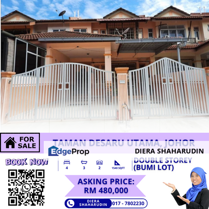 (RENOVATED) JLN BERINGIN, TMN DESARU UTAMA, JOHOR, Johor, Kota Tinggi