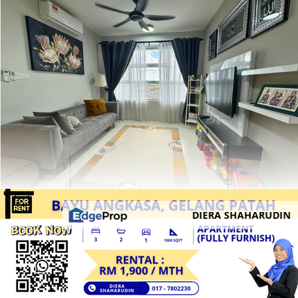 (FULLY FURNISH) BAYU ANGKASA APARTMENT, G. PATAH, Johor, Gelang Patah