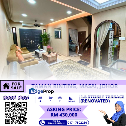 (RENOVATED) JLN CENDANA, TAMAN RINTING, MASAI, Johor, Masai