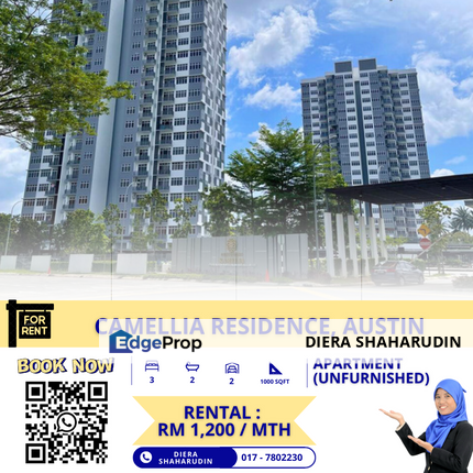 (NEW UNIT) CAMELLIA RESIDENCE, SERI AUSTIN, JOHOR, Johor, Johor Bahru