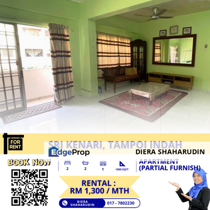 (PARTIAL FURNISH) SRI KENARI, TAMPOI INDAH, JOHOR, Johor, Tampoi