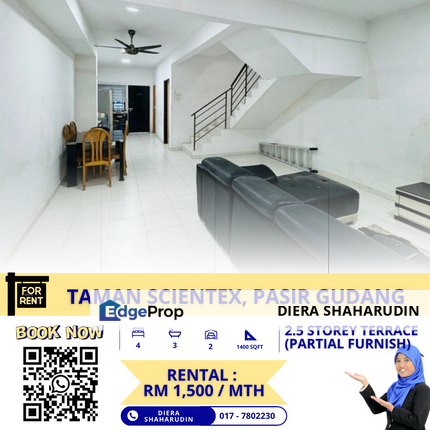 (2.5 STOREY) JALAN TIONG, TAMAN SCIENTEX, PG, Johor, Pasir Gudang