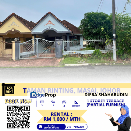 (FULLY FURNISHED) END LOT JLN BALAU, TAMAN RINTING, Johor, Masai