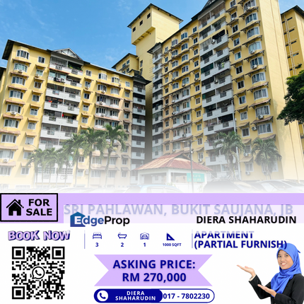 (HOT LOCATION) SRI PAHLAWAN C, BUKIT SAUJANA, JB, Johor, Johor Bahru