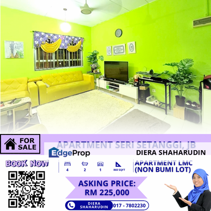 (HOT LOCATION) APARTMENT SERI SETANGGI, JB, Johor, Johor Bahru