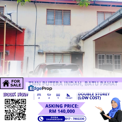 (LOW COST) DSTH TAMAN PUTERA INDAH, BATU PAHAT, JOHOR, Johor, Batu Pahat