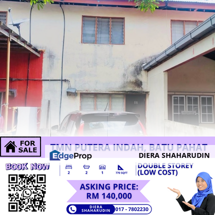 (LOW COST) DSTH TAMAN PUTERA INDAH, BATU PAHAT, JOHOR, Johor, Batu Pahat