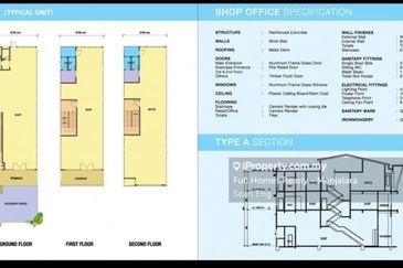 Pusat Komersial Anggun City Rawang 1st first floor shop staircase bare unit intermediate many units available ground floor