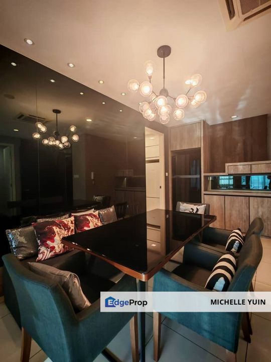 Verdana condominium North Kiara fully furnished Dutamas 3R3B 2cp side by side facing Scenaria condo Mont Kiara mid floor Hartamas ready now Solaris, Kuala Lumpur, Dutamas