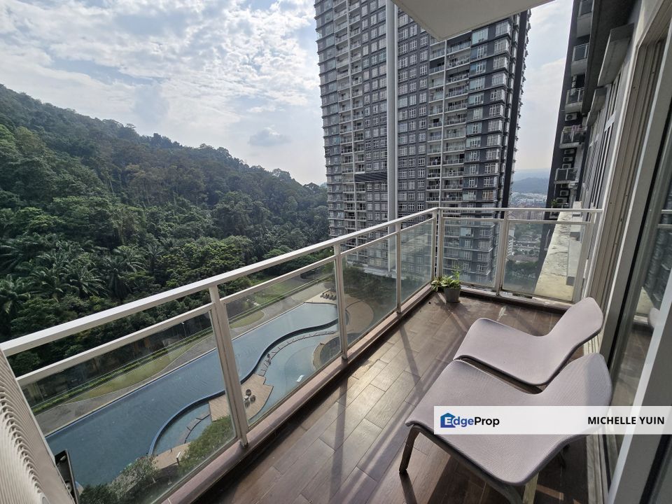 Foresta condo Bandar Sri Damansara partial furnished Persiaran Meranti 4rooms 3baths Bukit Lanjan facing pool Perdana ready now Seresta Harmoni, Selangor, Bandar Sri Damansara
