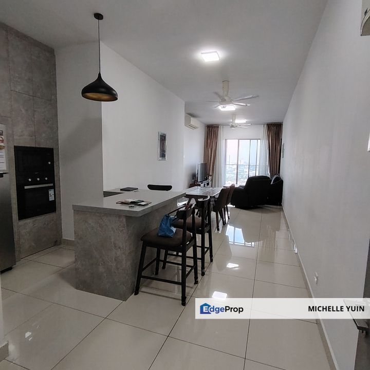 Legend Heights condo Taman Sri Segambut originally 4rooms converted into 3rooms Udang Siar 2baths 2carparks Kepong Baru high floor North Kiara few uni, Kuala Lumpur, Segambut