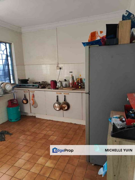 Double storey terrace landed house Bandar Menjalara 62B Kepong Bukit Maluri freehold 3R2B end lot North Kiara Desa Parkcity kitchen extended gated, Kuala Lumpur, Bandar Menjalara