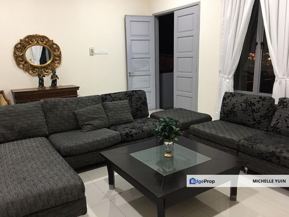 Bungalow Villa Safira Saujana Impian Kajang fully furnished Taman Kantan Permai 6rooms 6+1bath Puncak Saujana Sg Long big car porch Mahkota Cheras, Selangor, Kajang