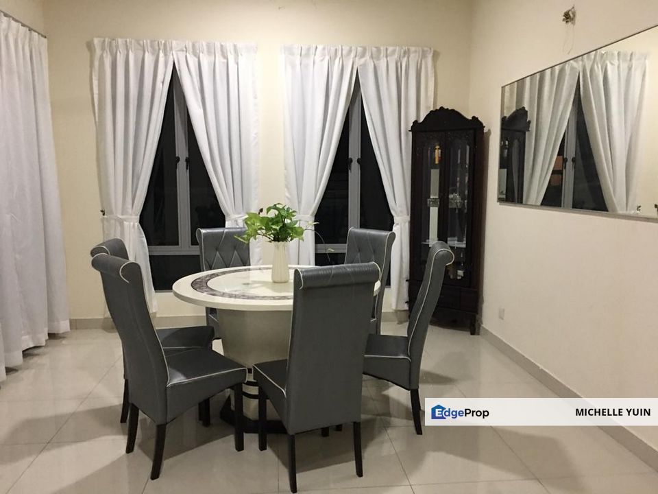 Bungalow Villa Safira Saujana Impian Kajang fully furnished Taman Kantan Permai 6rooms 6+1bath Puncak Saujana Sg Long big car porch Mahkota Cheras, Selangor, Kajang