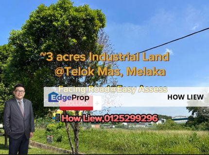 3 arce Industrial Land @Telok Mas, Melaka for Sale, Melaka, Melaka Tengah