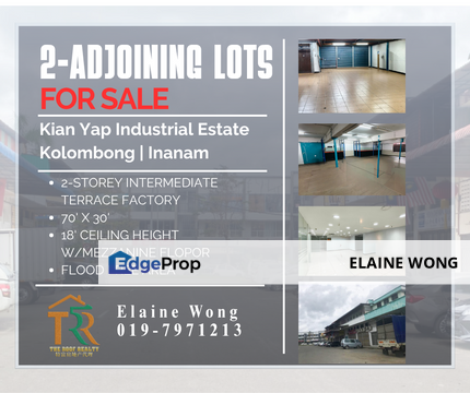 Kian Yap Industrial Estate | 2-Storey Intermediate Terrace Light Warehouse | 999yrs | Prime Location | Kolombong, Sabah, Sabah, Kota Kinabalu
