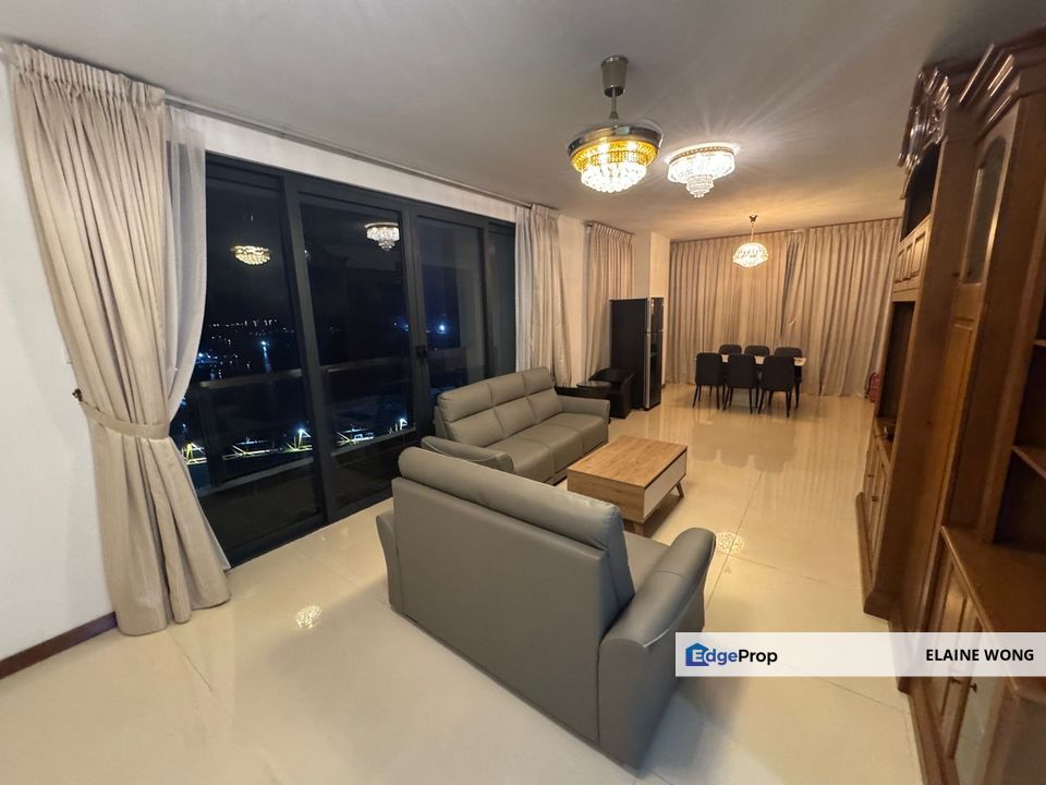 Jesselton Residences  | Block A | High Floor | | 4R+4BR | Fully Furnished | Sunset View | For Rent , Sabah, Kota Kinabalu