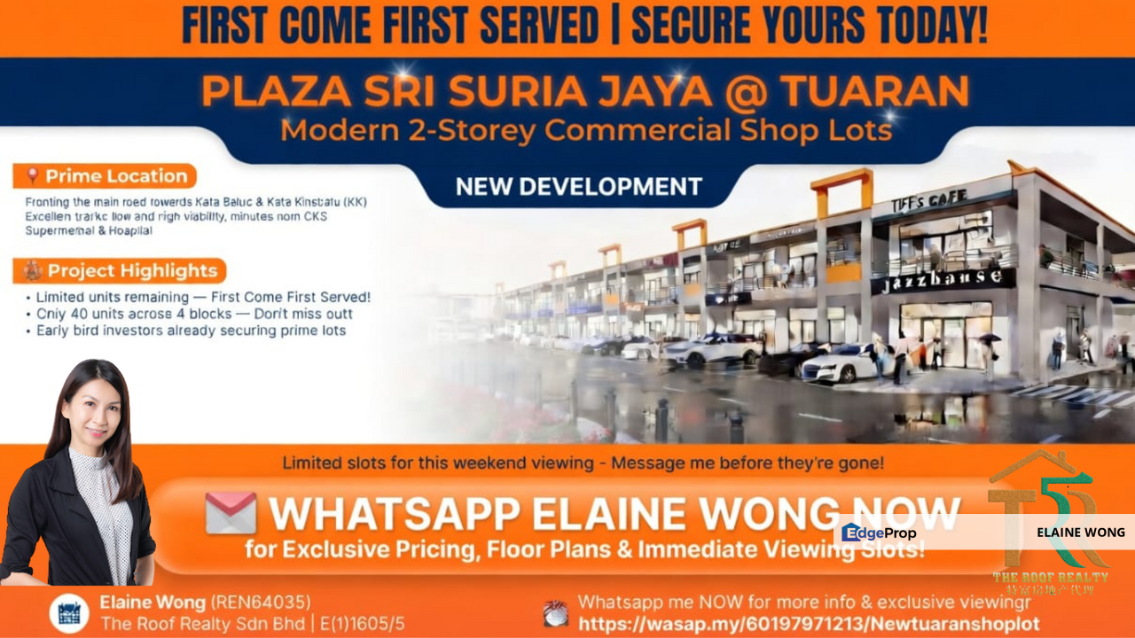Plaza Sri Suria Jaya | 2-Storey Intermediate Shop Lot | Tuaran, Sabah, Tuaran