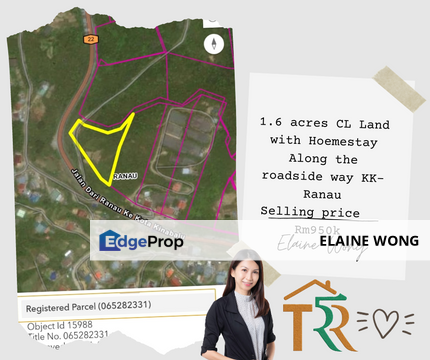 CL Land with Homestay | 1.6 acres | Roadside near Strawberry Garden Resort | Ranau, Sabah, Kota Kinabalu