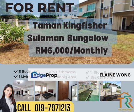 Bungalow Corner | Taman Kingfisher Sulaman | Well Maintained | For Rent, Sabah, Kota Kinabalu
